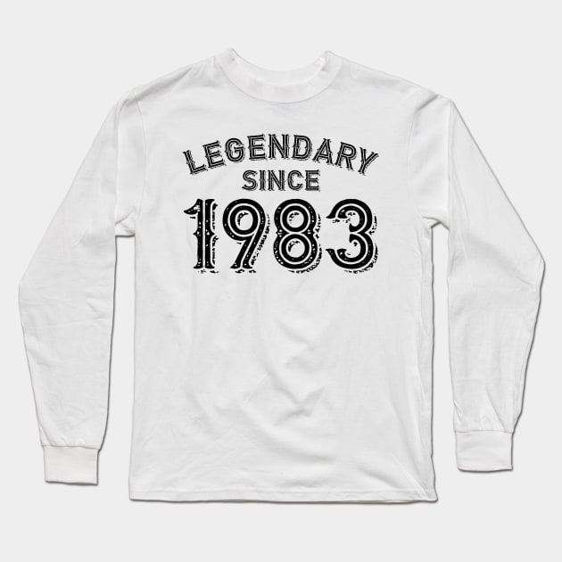 Legendary Since 1983 Long Sleeve T-Shirt by colorsplash